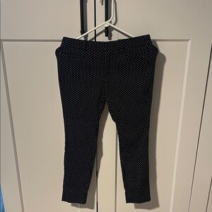 Banana Republic Black and White Polka Dot Cropped Pants